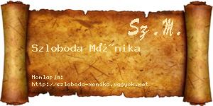 Szloboda Mónika névjegykártya